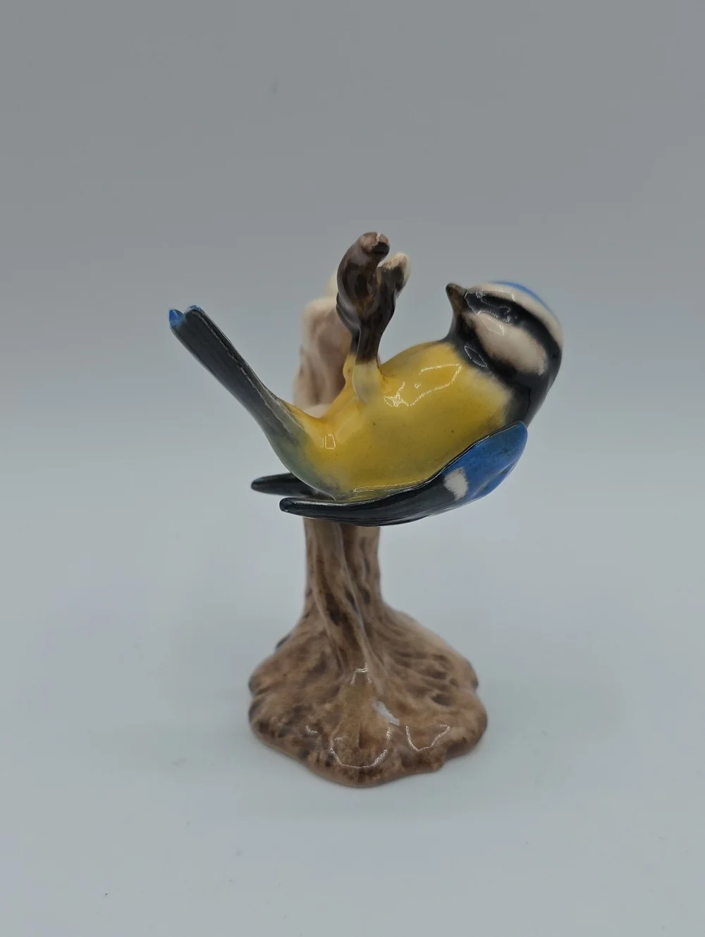 Goebel Blue and Yellow Ceramic Titmouse Figurine